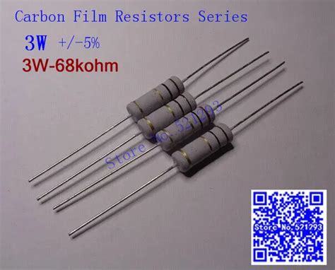 3w 68k Ohm 5 Carbon Film Resistor 3w 68k Ohm 5 Resistor 3w Color