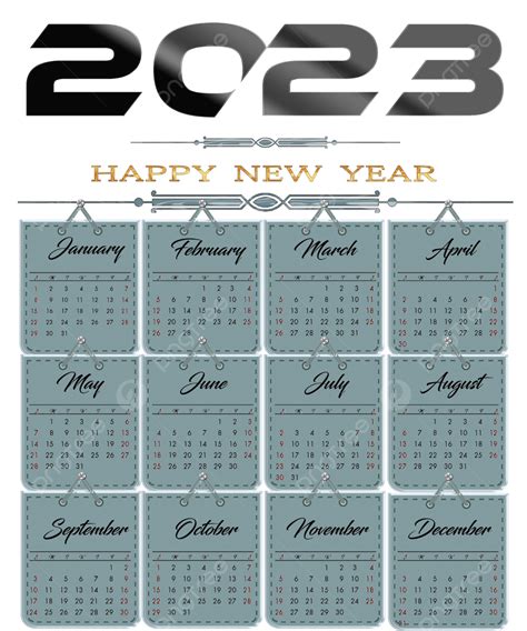 Gambar Desain Kalender 2023 Kalender 2023 2023 Selamat Tahun Baru