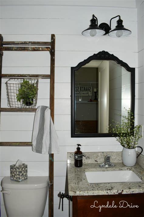 For a modern farmhouse bathroom with an authentic soul, try to incorporate reclaimed, vintage and antique items whenever possible sourced online or in flea markets and thrift stores. antique-mirror | Half bath decor, Farmhouse style, Bath decor