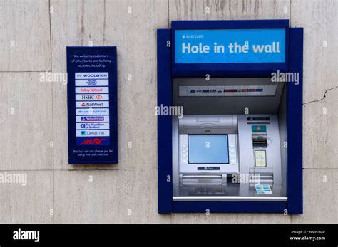 Barclays Bank Hole In The Wall Atm Cash Machine London England Uk