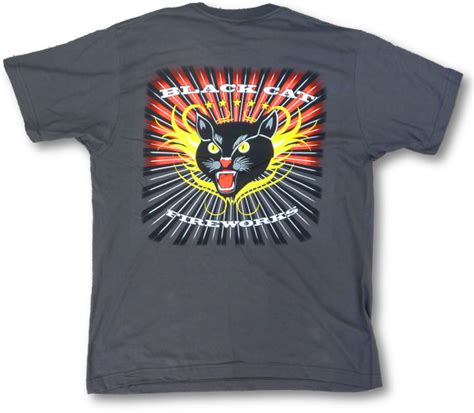 This smoke grenade produces a thick plume of green smoke for approximately 90 seconds. FireworksLand.com - Black Cat Fireburst Shirt