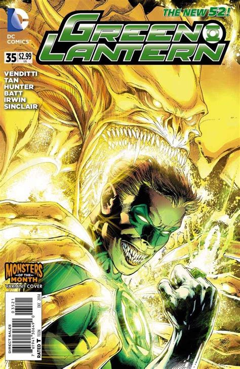Green Lantern 36 Vfnm Monsters Of The Month Variant The New 52