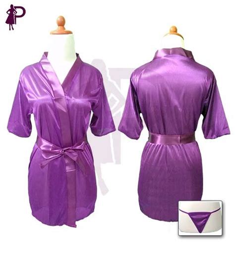 jual sexy lingerie model kimono warna ungu prl002 di lapak putri clothes bukalapak