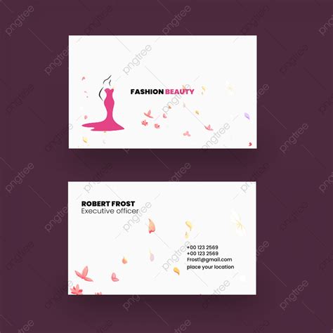 Pink White Fashion Business Card Template Download On Pngtree