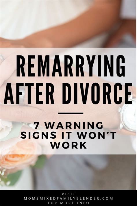 Remarrying After Divorce Warning Signs It Won T Work Divorce
