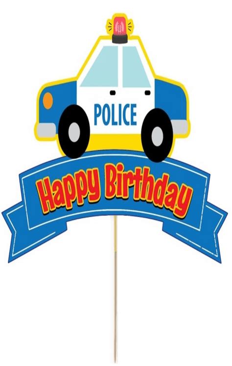 police card cake topper au