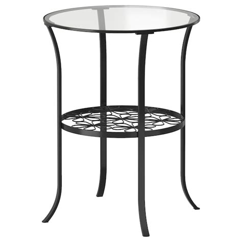 Give your living room an edge with modern side and accent tables. KLINGSBO Side table - black, clear glass - IKEA