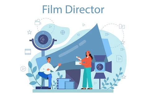 Premium Vector Film Director Concept Illustration
