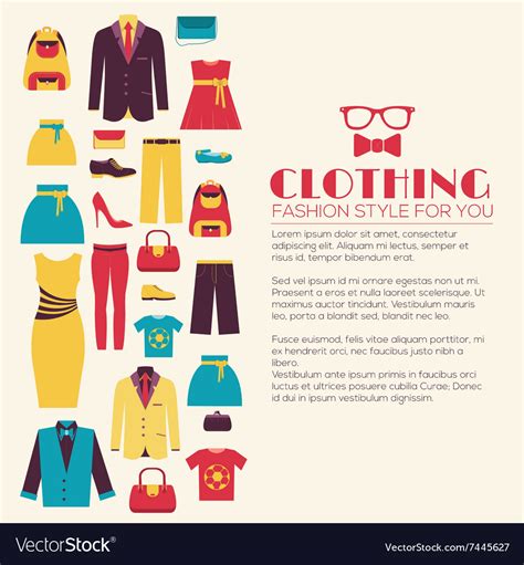 Fashion Clothing Infographics Template Concept Vector Image