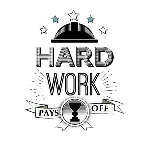 It is true that we all need to work hard, but. Vector Typographic Poster Design - Hard work Pays off ...