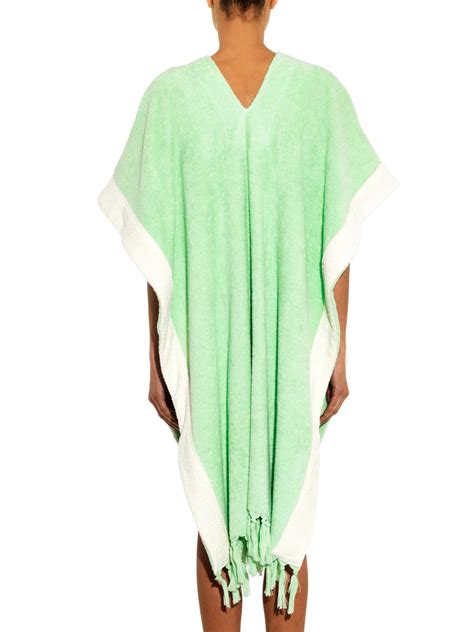 Lisa Marie Fernandez Terry Towelling Beach Cover Up In Green Lyst