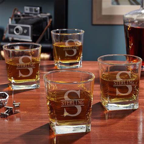 Oakmont Custom Rutherford Whiskey Glass Set Set Of 4 Whiskey Glasses Bourbon Glasses Home