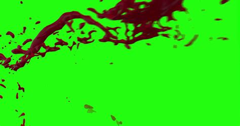 4k Blood Burst Motion Blur Green Screen 100 Stock Footage Sbv