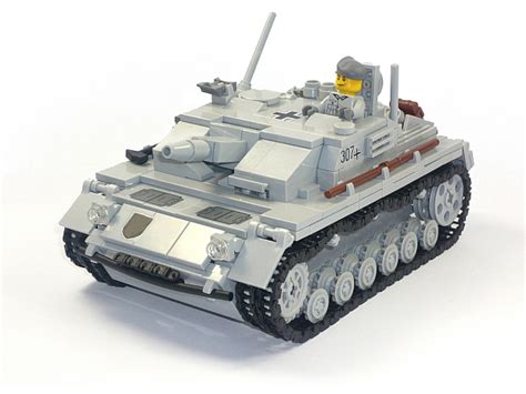 Custom Stug 3 Ausfa Ww2 Wwii Wehrmacht Panzer Tank Aus Lego® Steinen