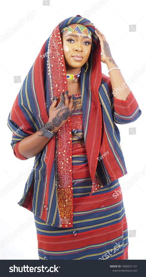 Portrait Beautiful Nigerian Woman Dressed Hausa Stock Photo 1906031131