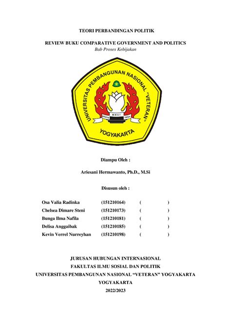 Tpp A Review Buku Kelompok Teori Perbandingan Politik Review Buku