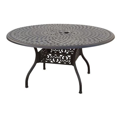 Darlee Florence 7 Piece Cast Aluminum Patio Dining Set With Round Table
