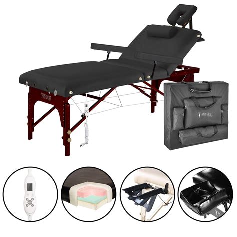 Master Massage 31 Inch Montclair Salon Therma Top Portable Massage Table Package Black Color