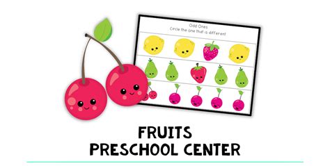 Fruits Preschool Center Easy No Prep 5 Fun Activities Fluffytots