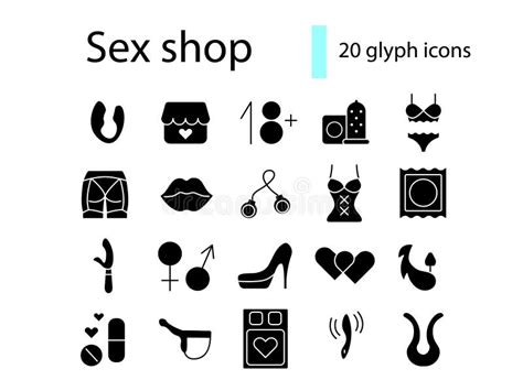 Sex Shop Vector Icons Symbols Set Stock Illustrations 14 Sex Shop Vector Icons Symbols Set