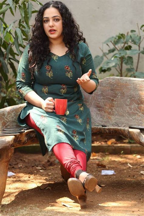 Actress Nithya Menon Latest Photoshoot Images In Green