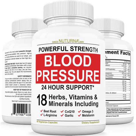 Blood Pressure Support Supplement 15 Vitamins Minerals And Herbs With