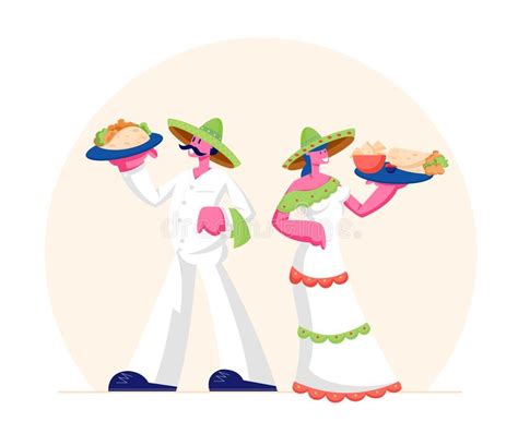 Mexican Man Holding Taco Stock Illustrations 65 Mexican Man Holding