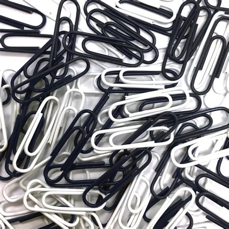 Jam Paper Standard Paper Clips White And Black 50000carton Small 1 In