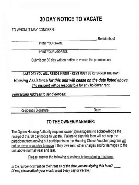 Sample Day Eviction Letter To Tenant