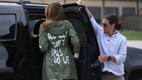 melania trump wore a jacket saying ‘i really don t care on her way to texas shelters the new