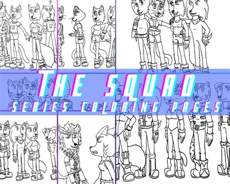 The Squad Series Coloring Pages Etsy