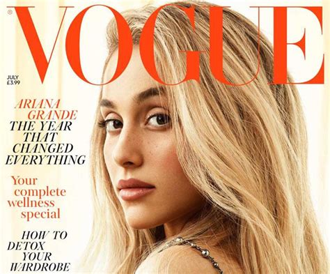 ariana grande aparece irreconocible en la portada de vogue