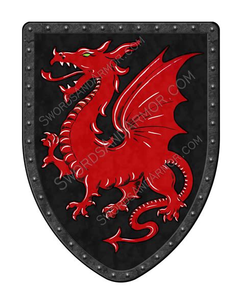 Medieval Dragon Shield Hanging Battle