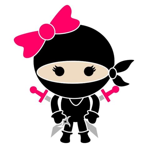 Ninja Girl Cuttable Design Png Dxf Svg And Eps File For Etsy