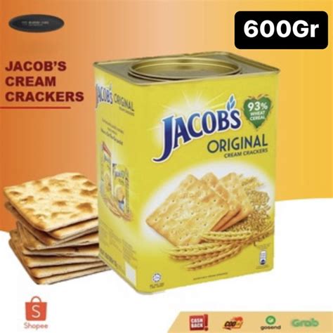Jual G Biskuit Kaleng Jacobs Cream Crackers Original Bijiran Gandum Jacobs Original