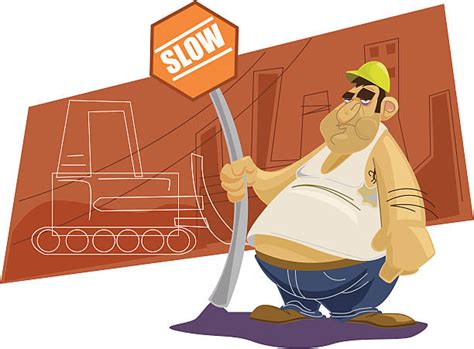 Fat Construction Worker Illustrations Illustrations Royalty Free