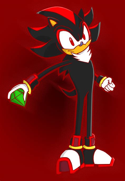 Shadow With A Chaos Emerald By Psychotr2 On Deviantart