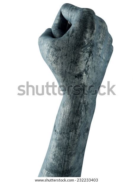 Metal Fist Isolated On White Background Stock Illustration 232233403