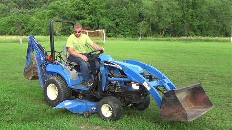 2007 New Holland Tz18da Compact Tractor With Loader Mower Backhoe