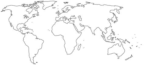 Umrisse der welkarte mit staatsgrenzen, schwarzweis. File:Simplified blank world map without Antartica (no ...