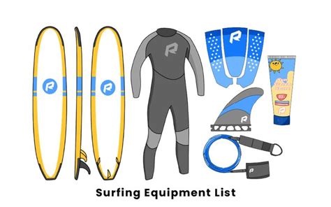 Surfing Equipment List Surfing Adventure Camera Sports Equipment