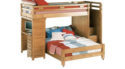 Creekside Taffy Twinfull Step Bunk Bed With Desk Bunkdesk