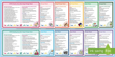 Eyfs Continuous Provision Reception Fs Next Steps Resource Pack
