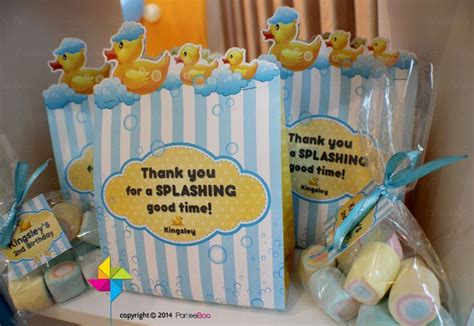Goodie Boxes Party Packs For A Rubber Ducky Themed Birthday Party
