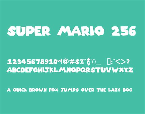 Super Mario Font Download Fonts