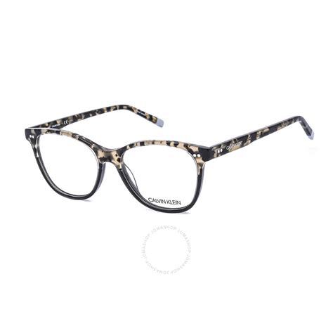 calvin klein ladies tortoise rectangular eyeglass frames ck599000653 750779117538 eyeglasses