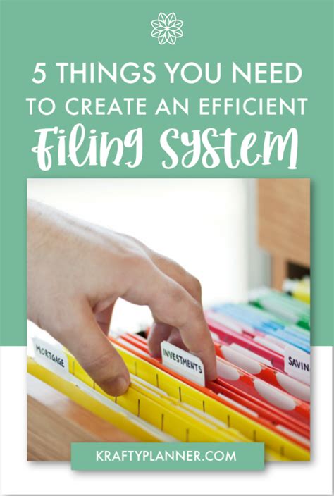 5 Things You Need To Create An Efficient Filing System — Krafty Planner