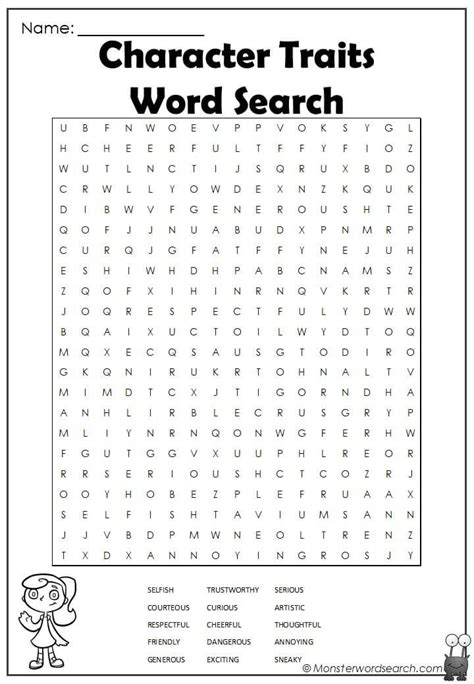 Character Traits Word Search In 2021 Pronoun Words Making Words