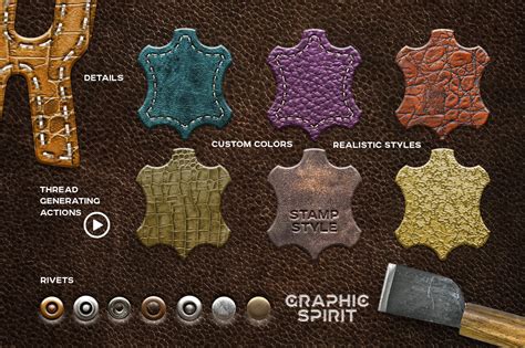 Leather Layer Styles For Photoshop By Graphicspirit Thehungryjpeg