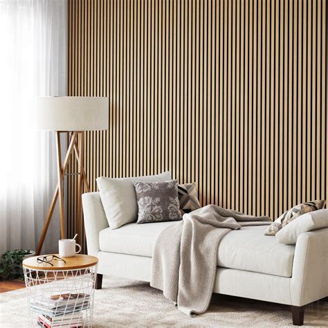 Acupanel Contemporary Oak Acoustic Wood Wall Panels240cm X 60cm No